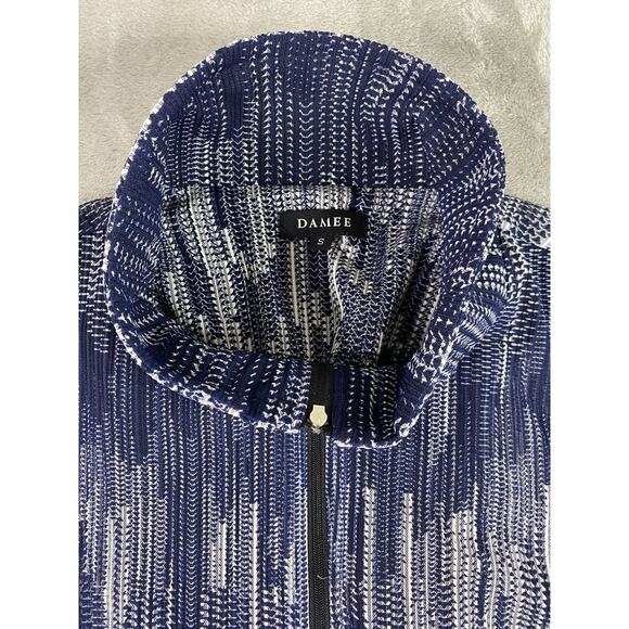 Von Maur Damee Women’s Swim Cover Up Navy White Full Zip size Small NWT - Picture 6 of 9